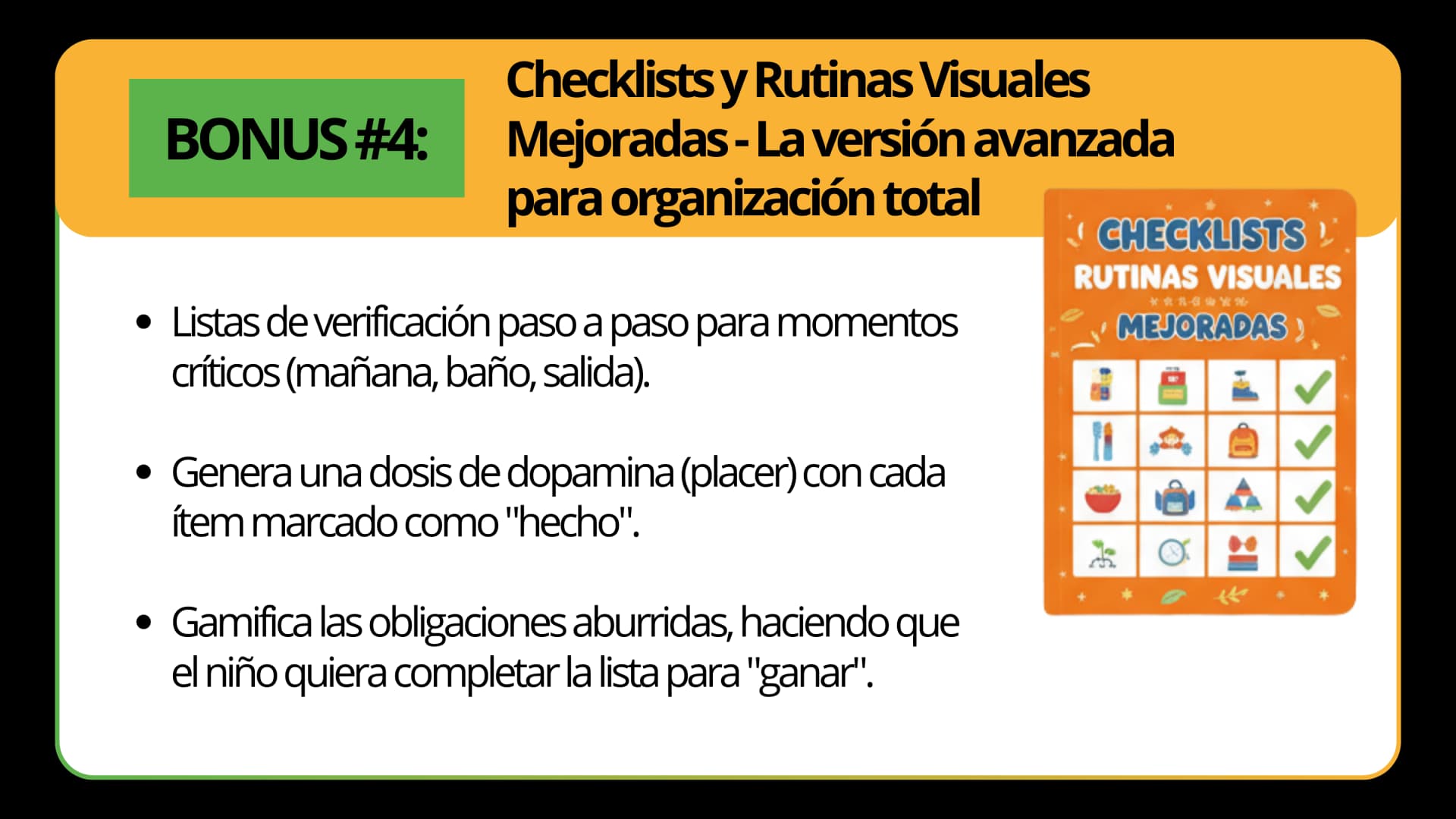 BONUS #4: Checklists y Rutinas Visuales Mejoradas