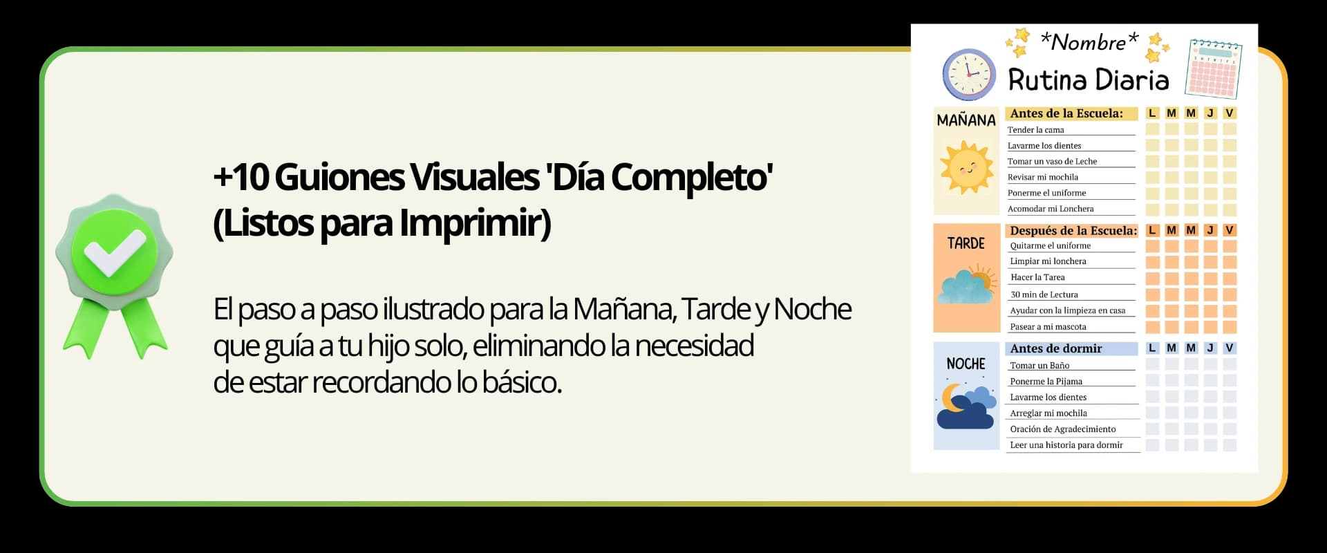 Guiones Visuales Dia Completo - Listos para Imprimir