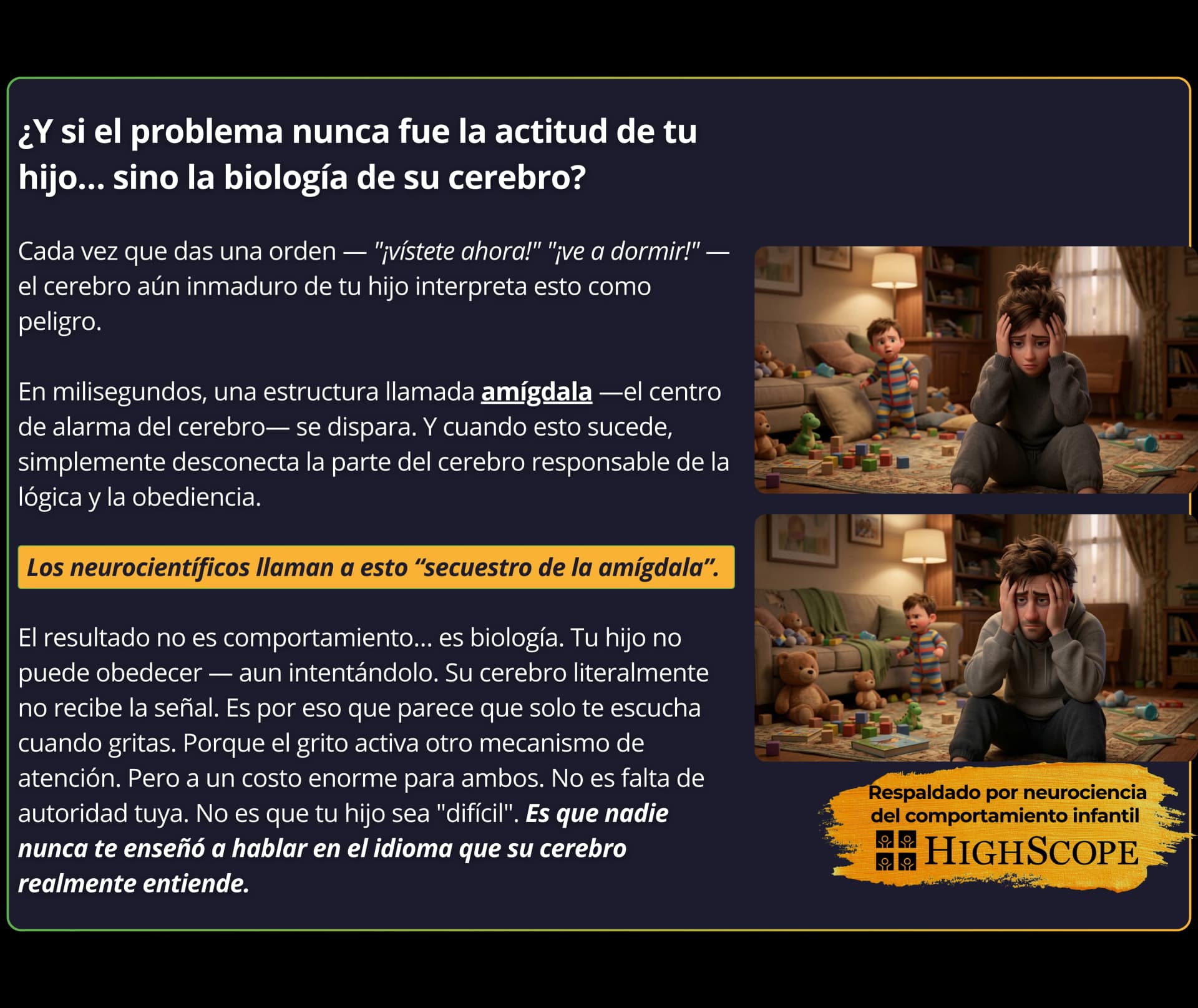 Mecanismo de la Amigdala - Por que tu hijo no puede obedecer cuando esta estresado